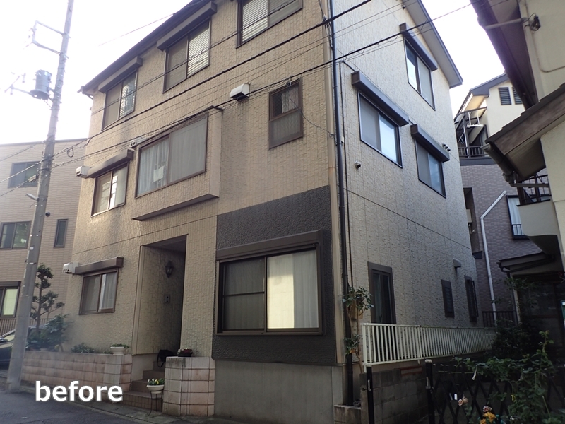 神奈川県川崎市多摩区サイディング外壁塗装　工事前